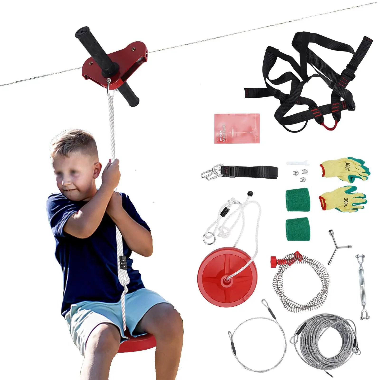160Ft Backyard Zipline Kit For Kids ✓