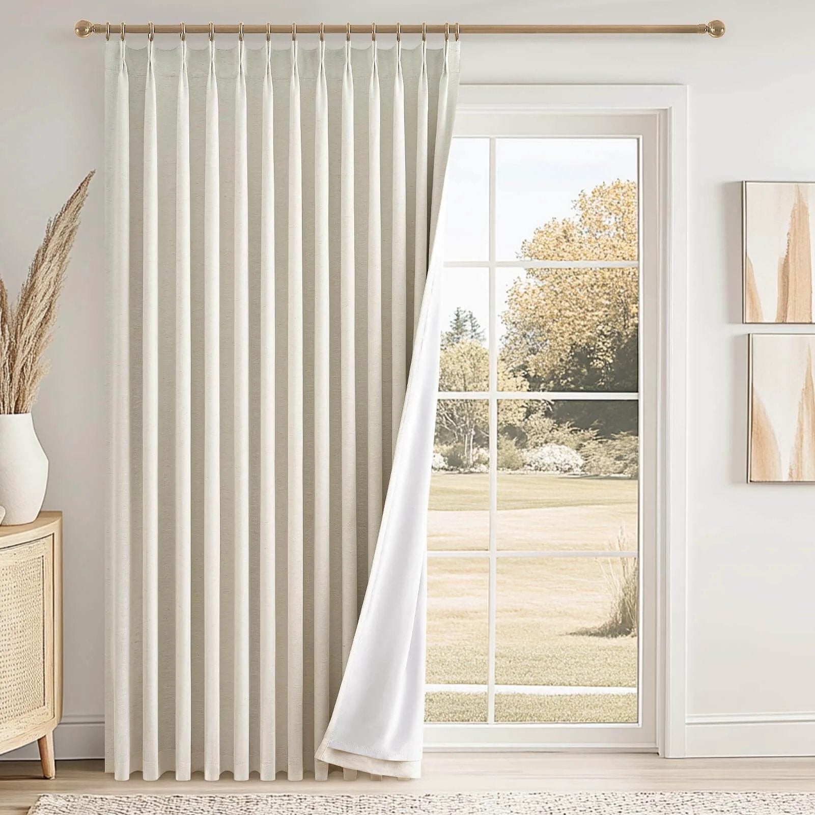 Linen Blackout Curtains 72x96 | Complete Privacy & Style ✓