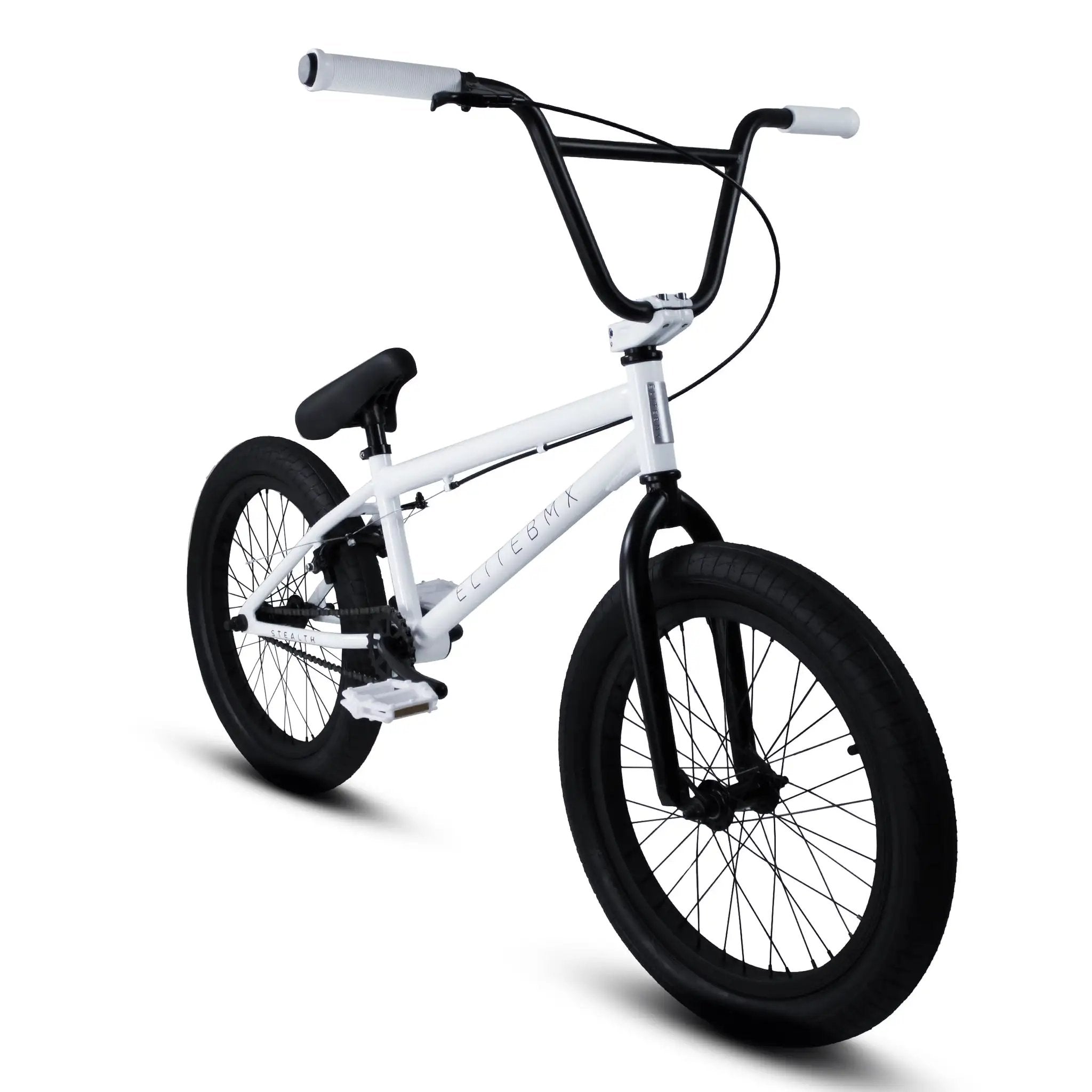 BMX Freestyle Bike In White, Durable Frame For Stunts ✓