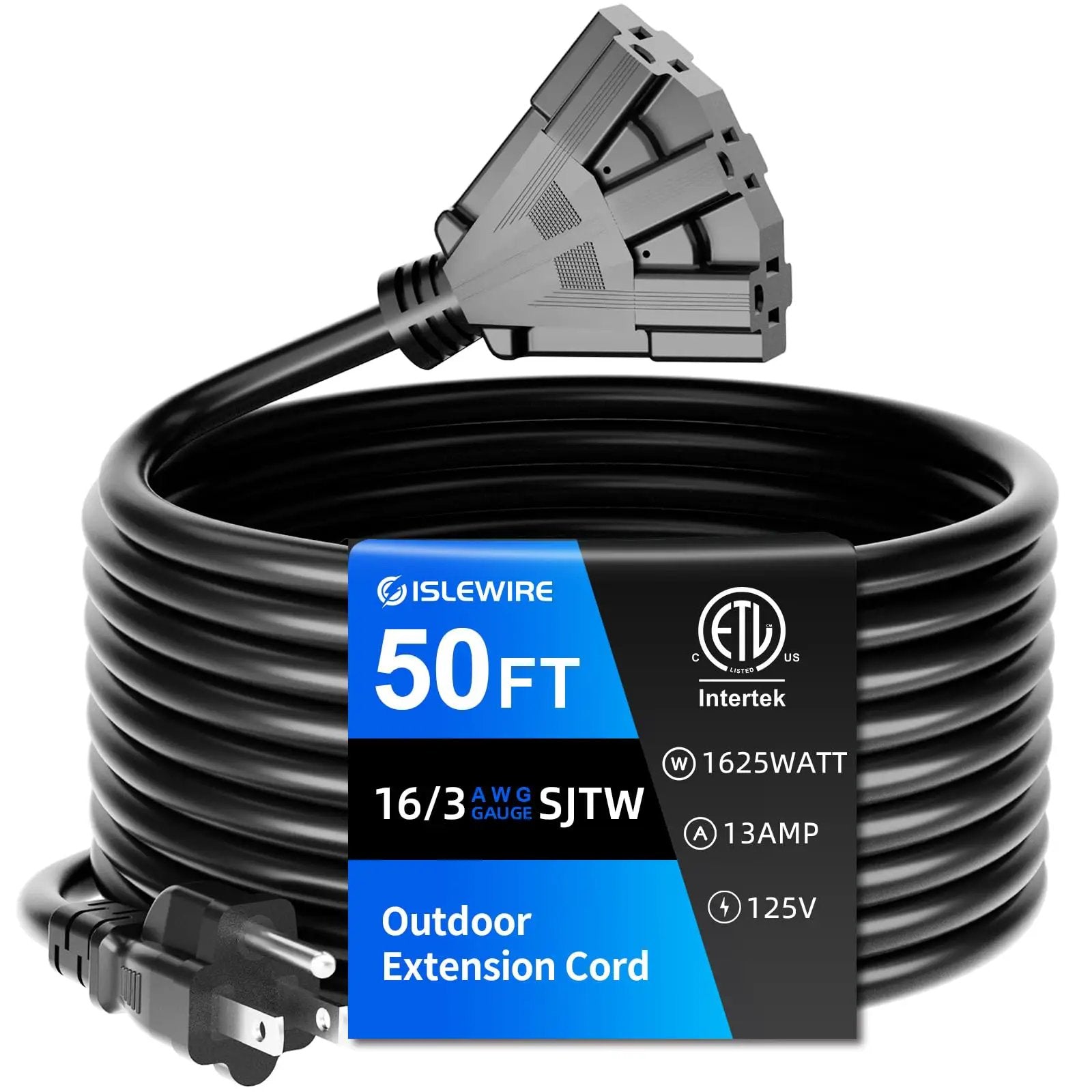 50 Ft Outdoor Extension Cord Heavy Duty 16 AWG ✓