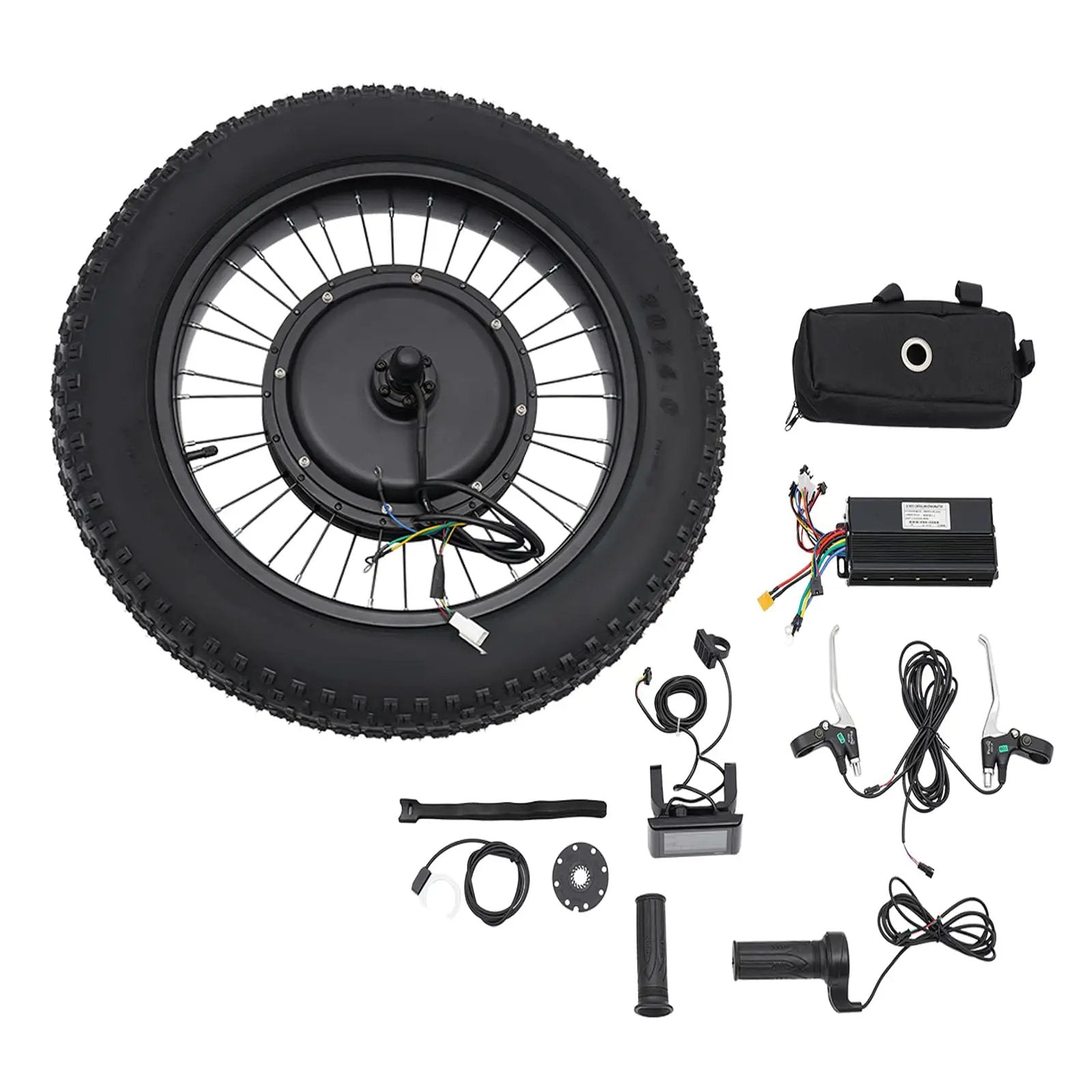 20 Inch Fat Tire Electric Bike Conversion Kit With 48V 1500W Rear Hub Motor, LCD Controller, PAS Sensor, And Thumb Throttle For DIY E-Bikes And Fat 