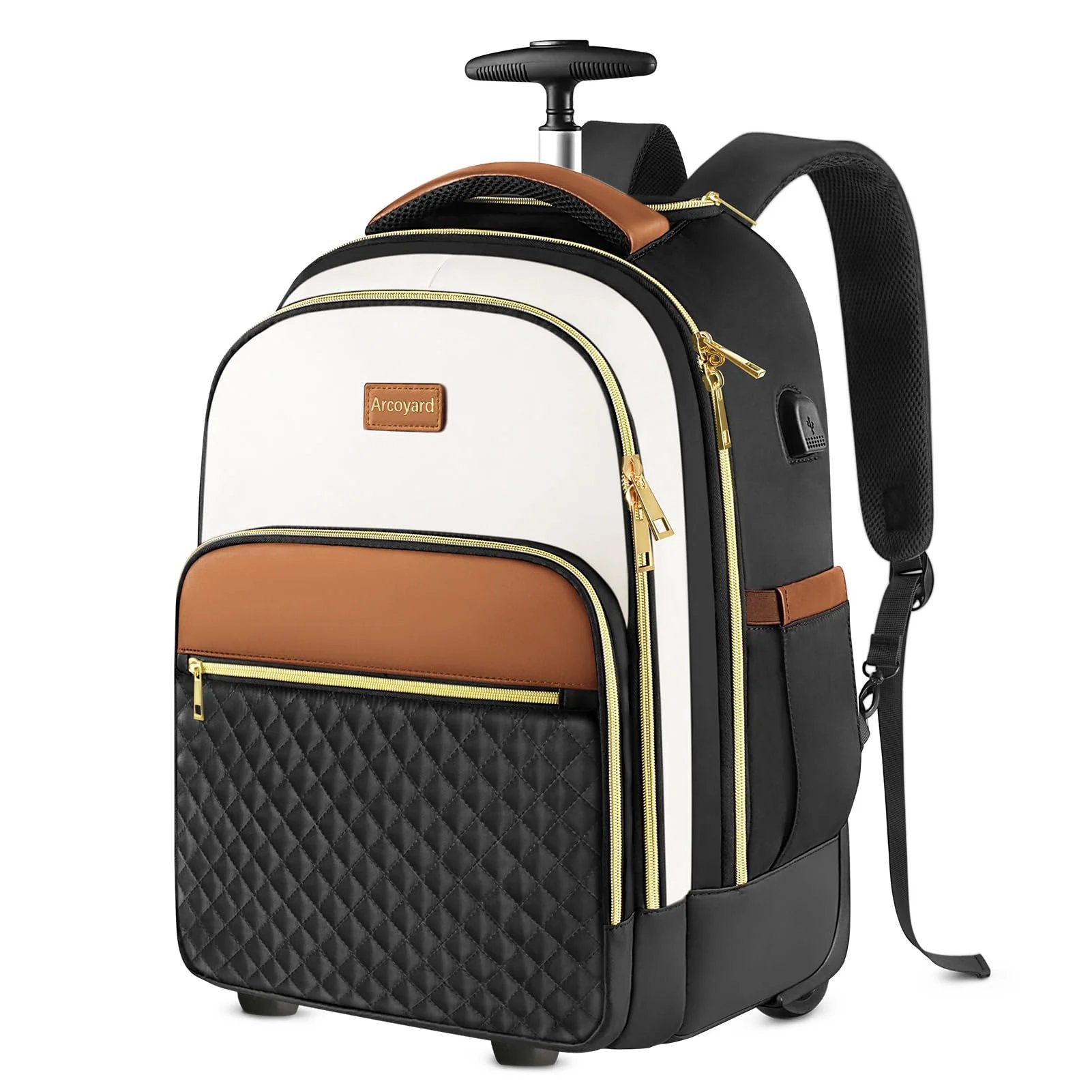 40L Rolling Travel Backpack for Women