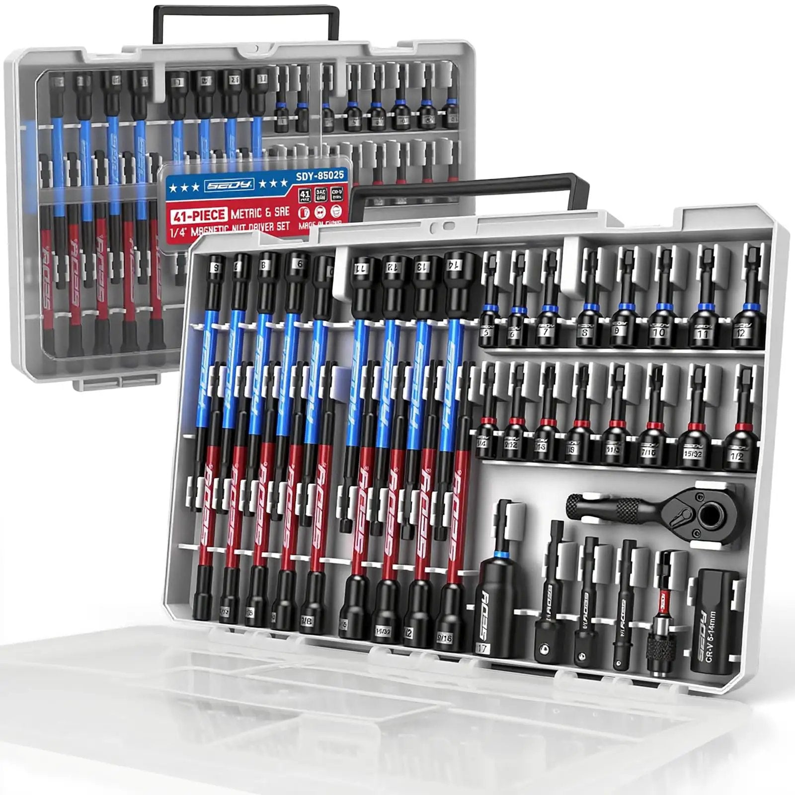 41 Piece Magnetic Impact Nut Driver Set | Versatile Tool✓