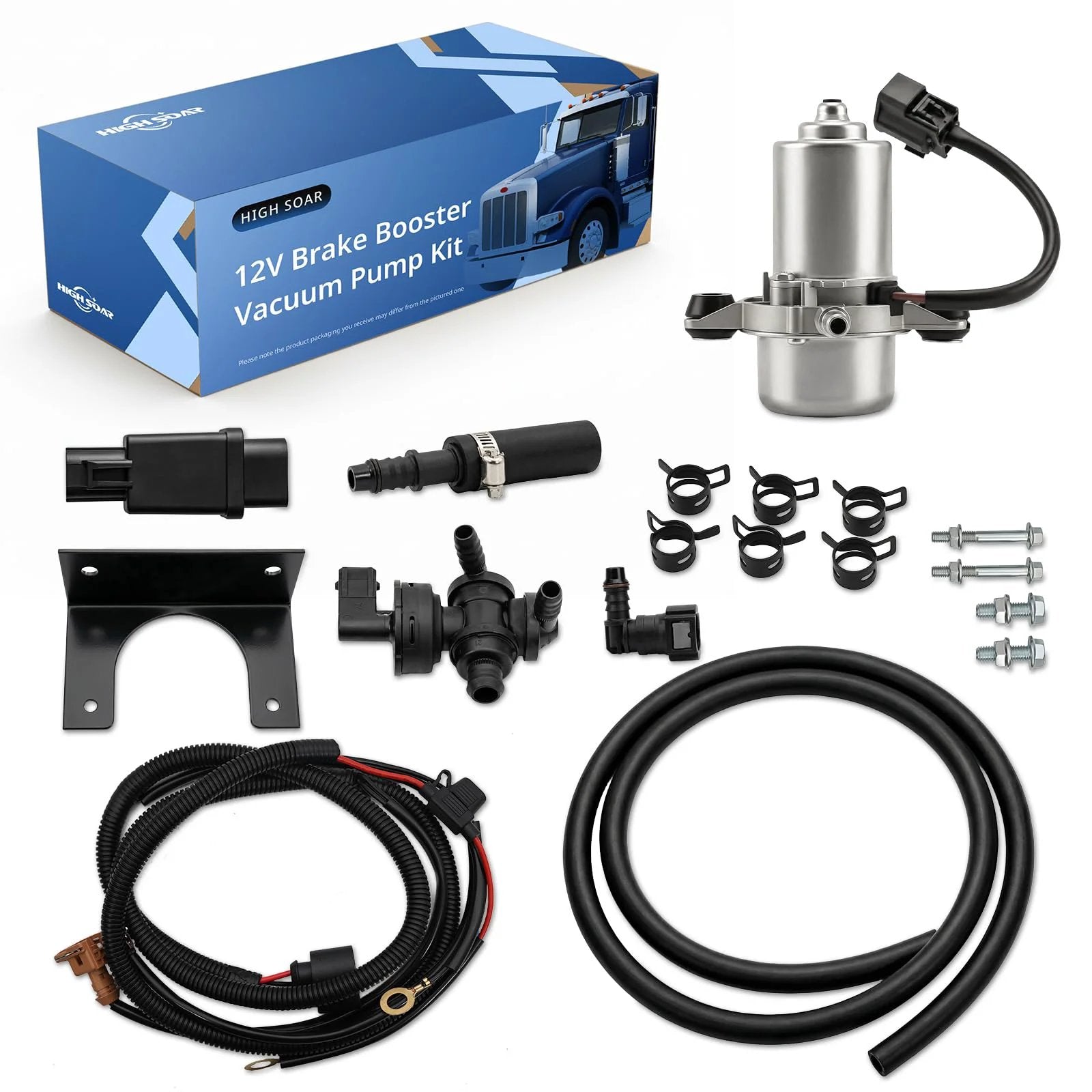 12V Brake Booster Vacuum Pump Kit with Install