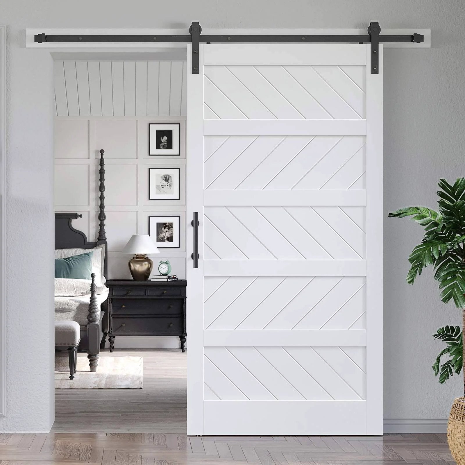 White Interior Barn Doornull