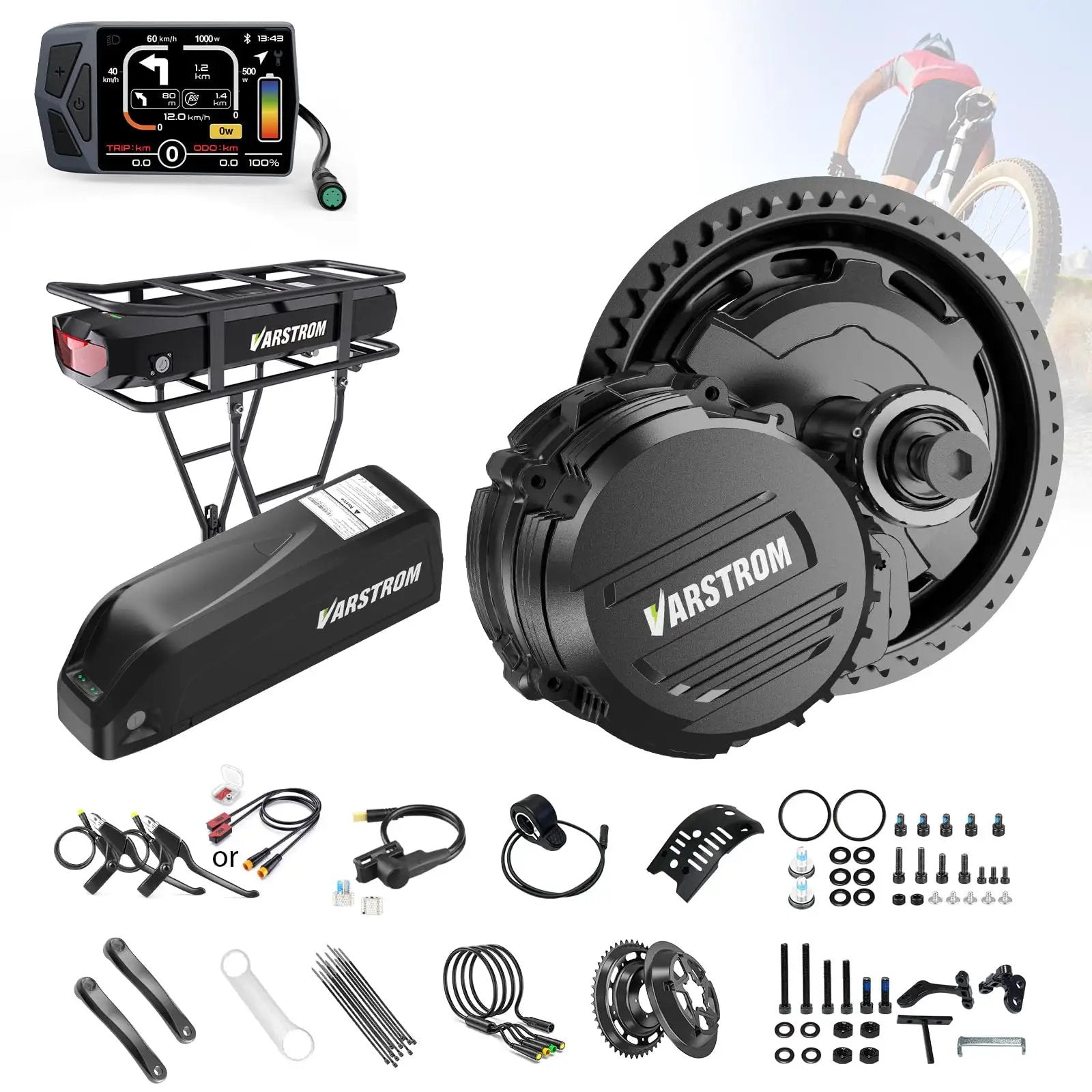 48V 1000W Ebike Kit: 160Nm | IPX6
