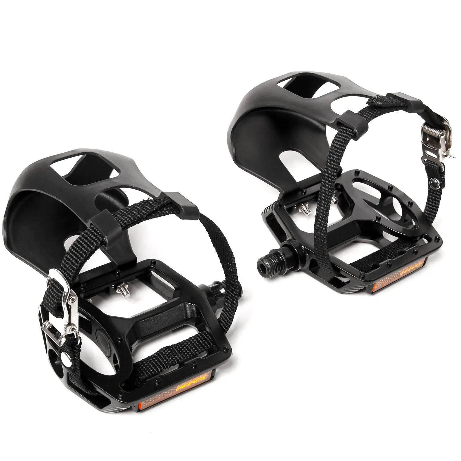 Bike Pedals With Toe Cages, Straps & Durable Design ✓