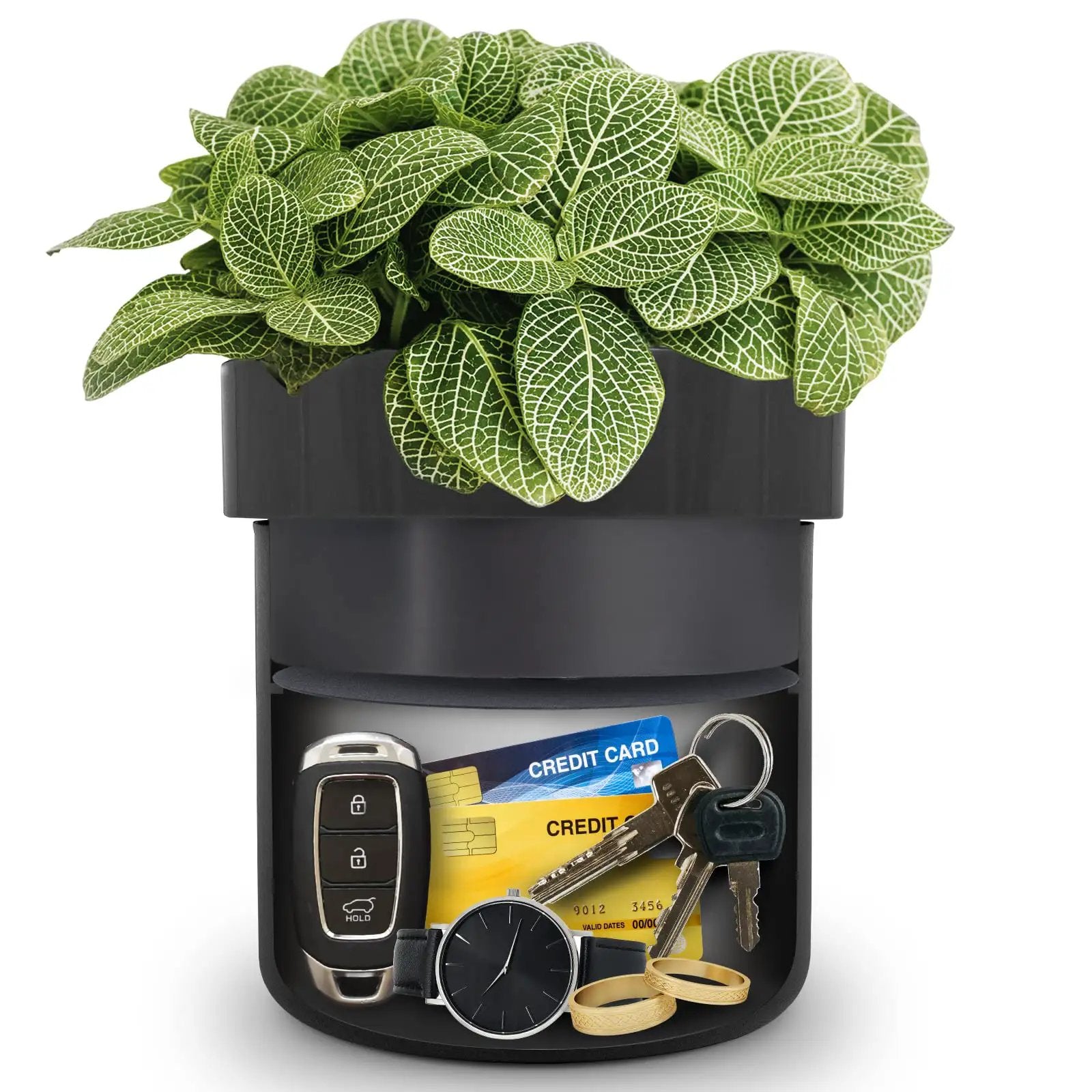 Flower Pot Diversion Safe With Key Lock Hidden Vault
