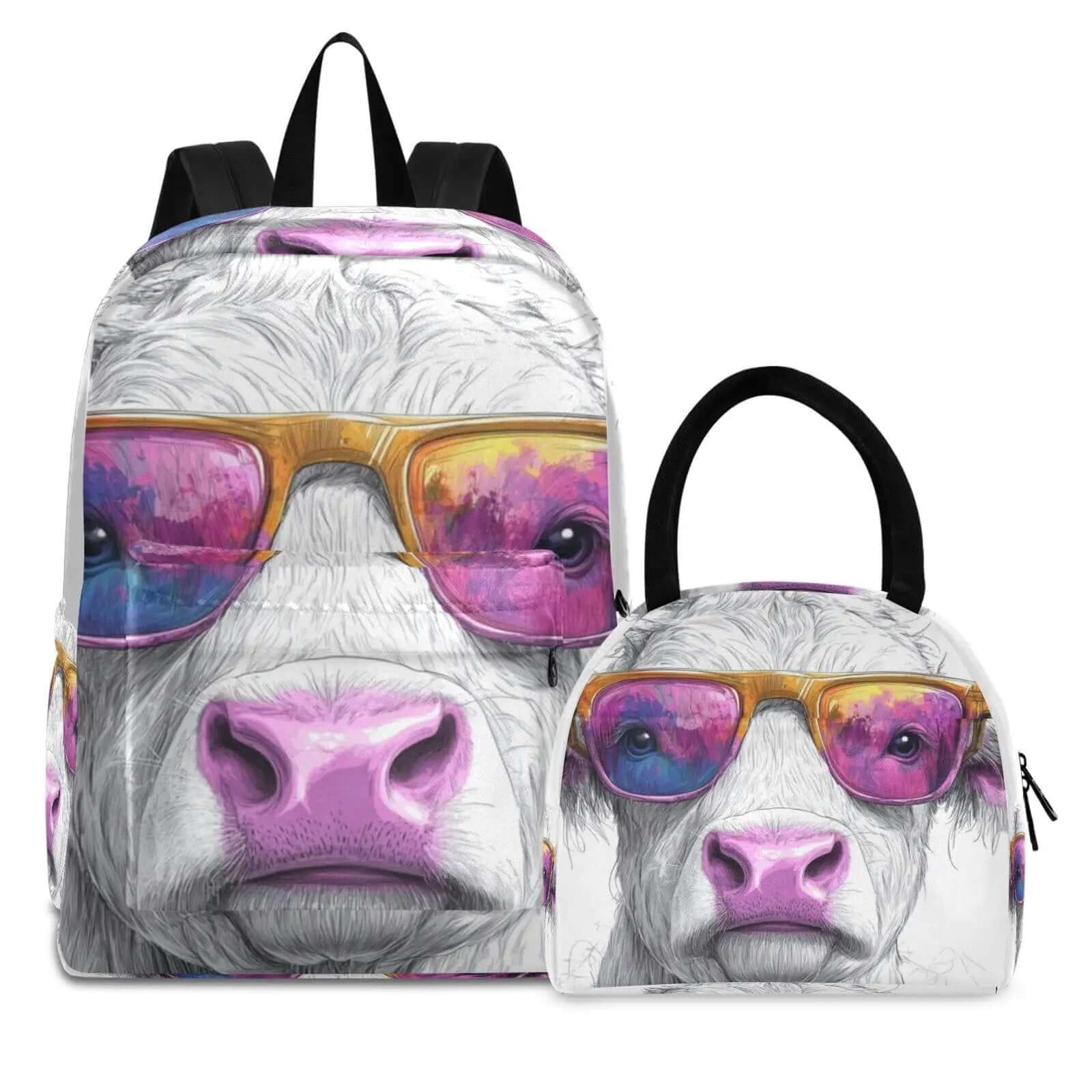 Dope Cow Print Backpack Insulated & Multi-Pocket ✓