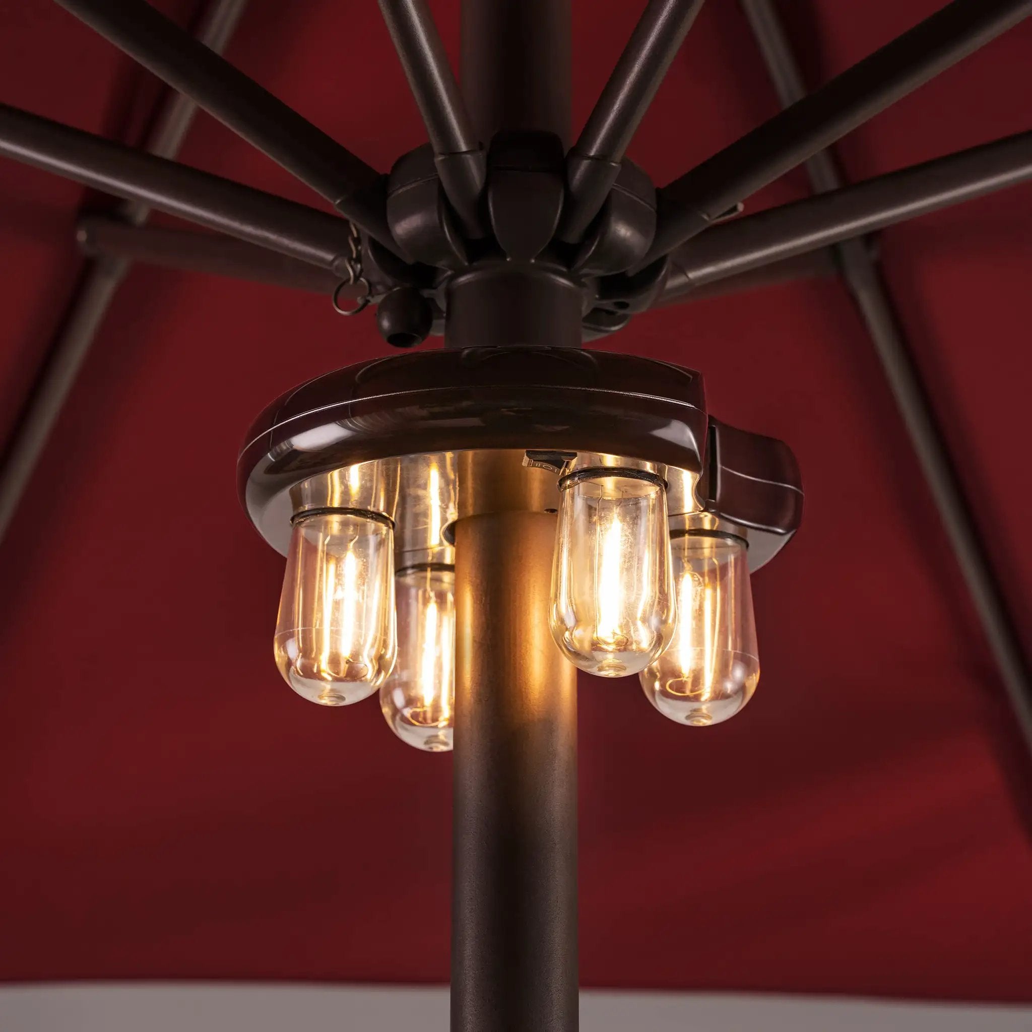 Donut Design Patio Umbrella Light With LED Edison Bulbs ✓