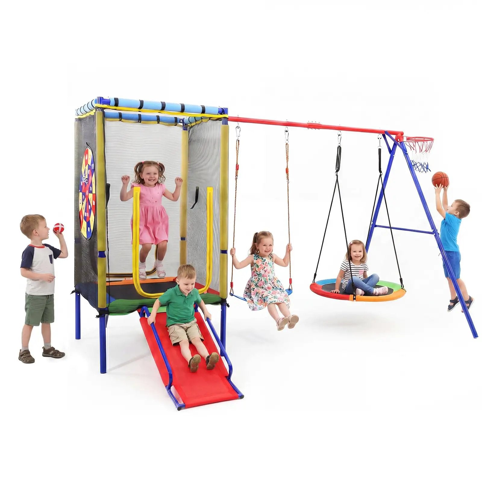 Zippy's Playroom & JUMP DVD4枚セット 6 In 1 Backyard Swing Set With Trampoline ✓