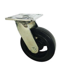 8" Inch Heavy Duty Caster Wheel 661 pounds Swivel Rubber Top Plate - VXB Ball Bearings