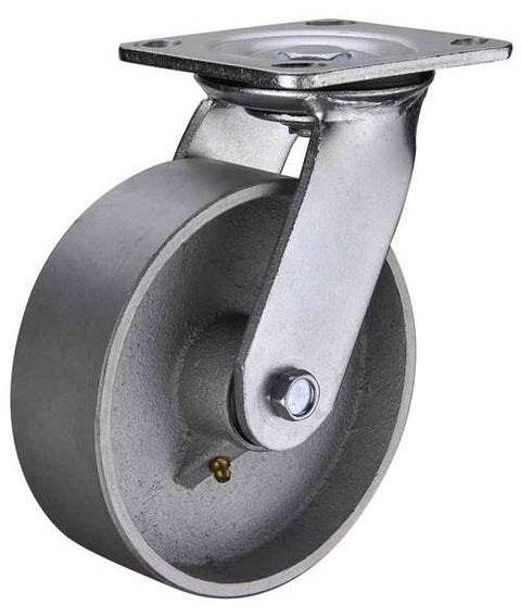 8" Inch Heavy Duty Caster Wheel 772 pounds Swivel Cast Iron Top Plate - VXB Ball Bearings