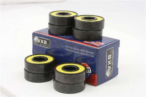 80 608-2RS Black Skateboard/Inline Skate/Rollerblade/Hockey Bearings - VXB Ball Bearings