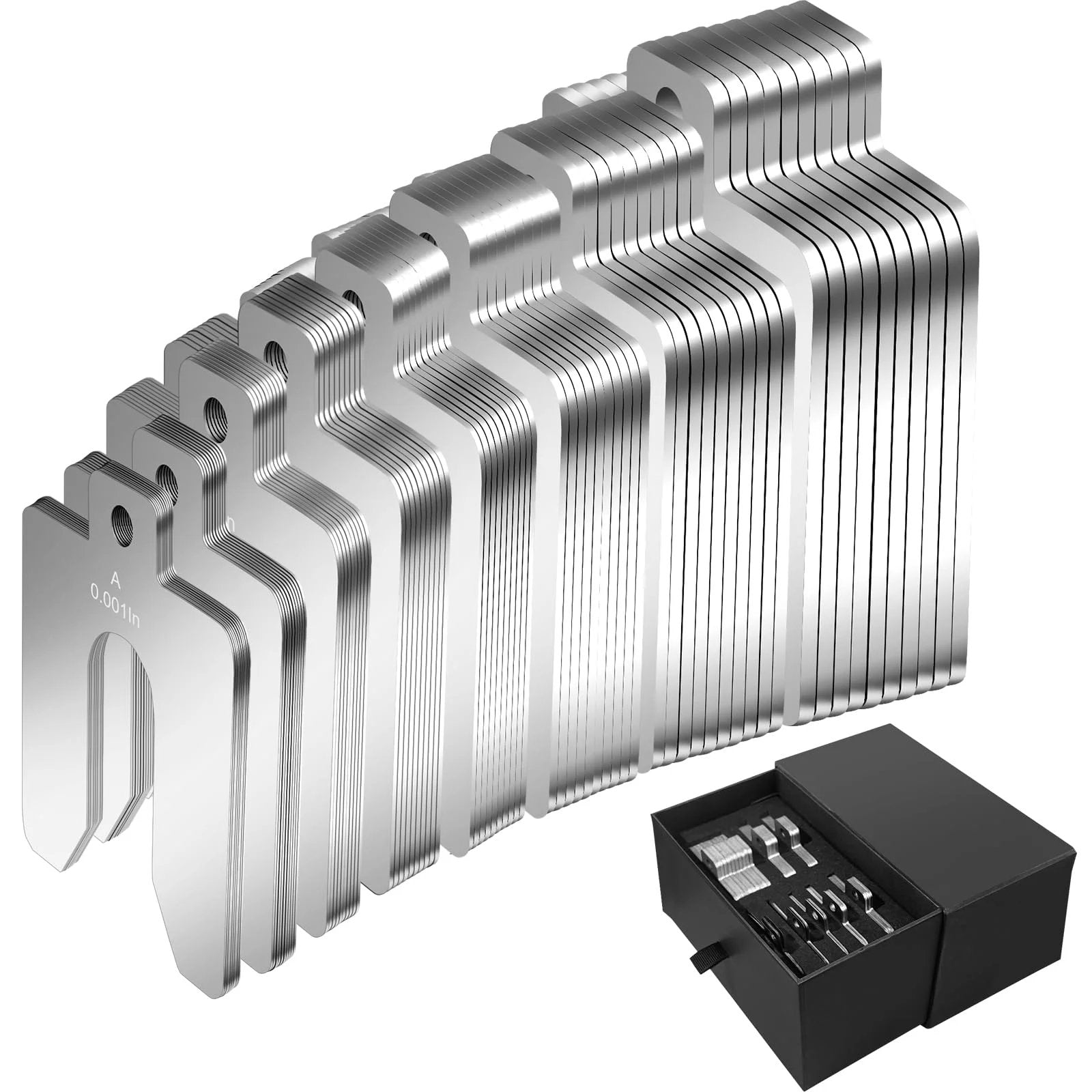 サム 2-2 80 Piece 2x2 Stainless Slotted Shim Kit 316 ✓