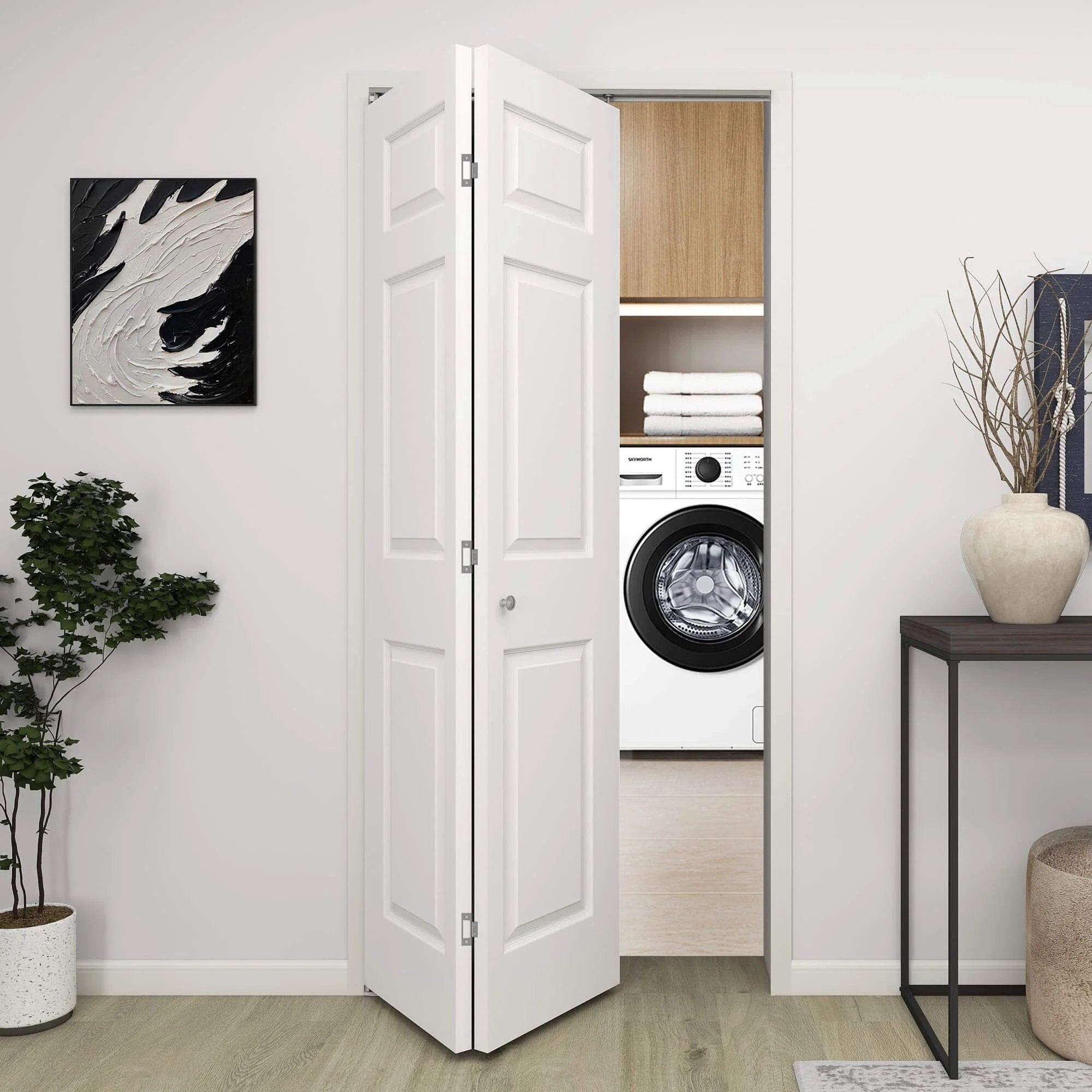 36x80 White Bifold Barn Door in Stock ✓