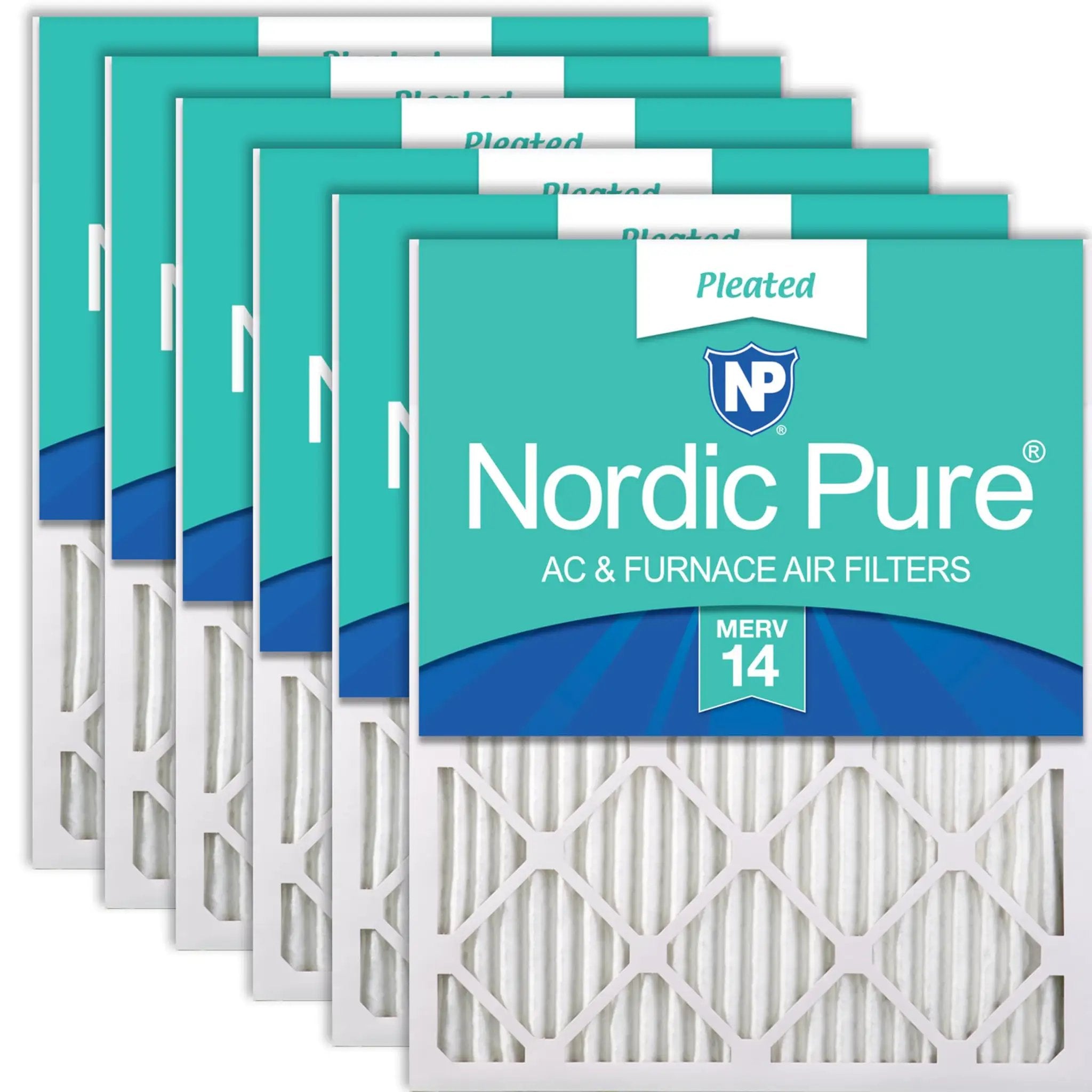 Pleated MERV 14 Air Filter 20x24x1 6 Pack ✓