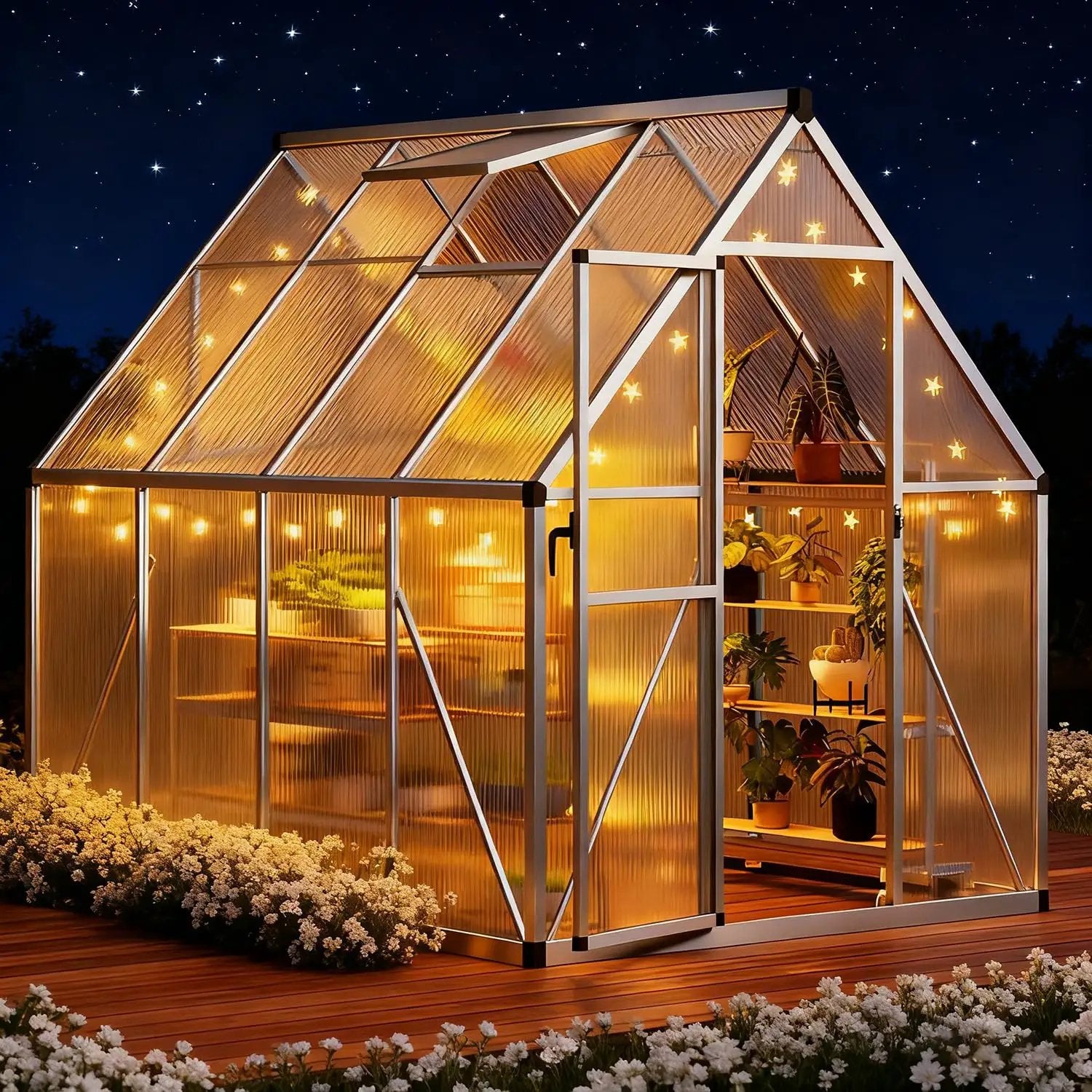 Sturdy 6x7 Foot Outdoor Greenhouse Kit, All-Season Use ✓