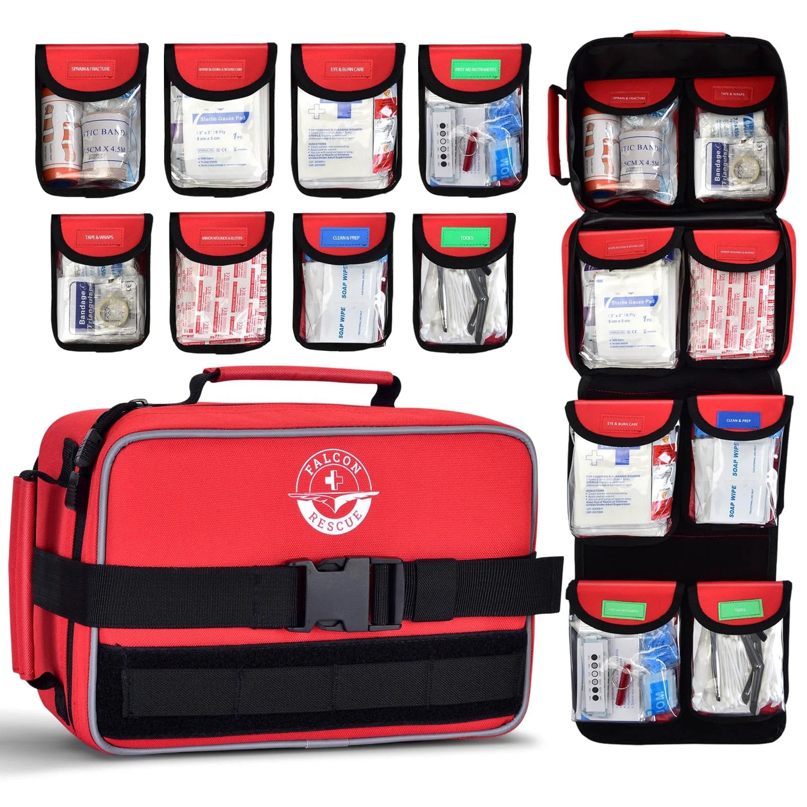 Emergency First Aid Kit 418 Piece for Travel ✓