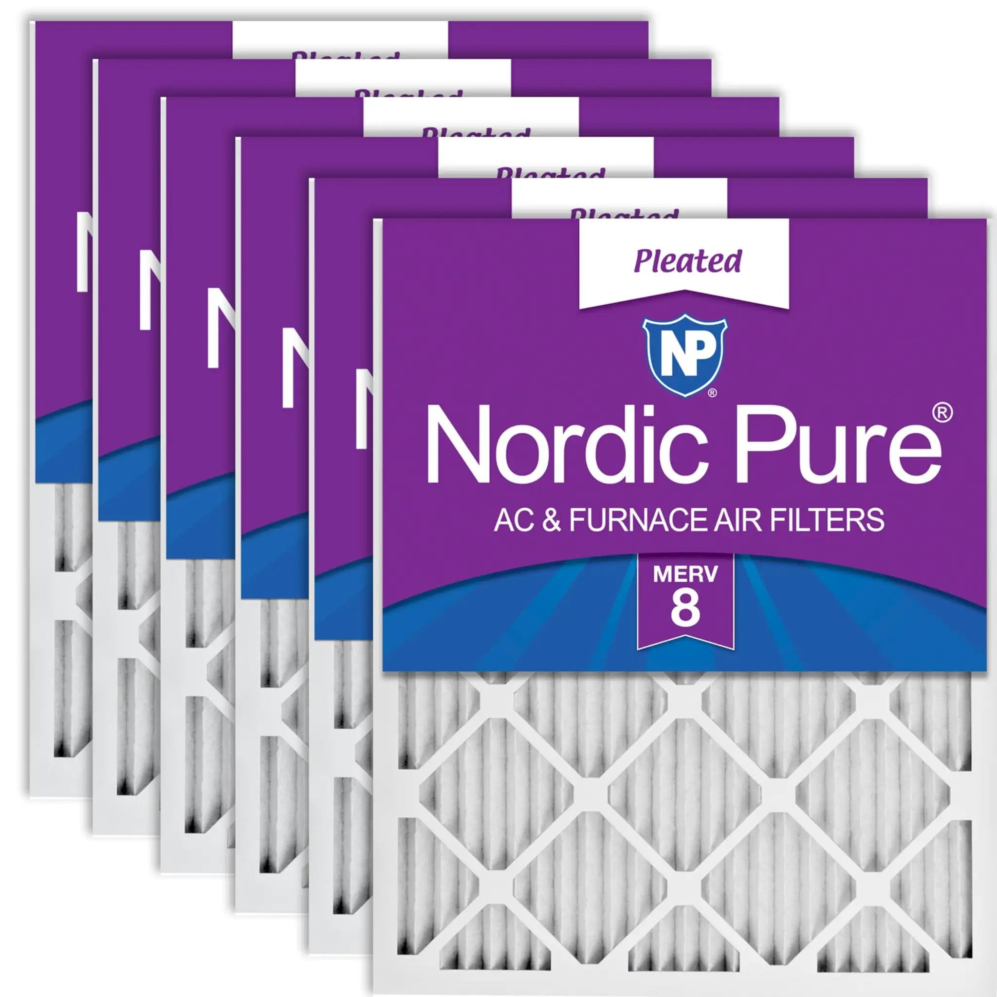 Premium MERV 8 Air Filters 15x20x1 Pack of 6 ✓