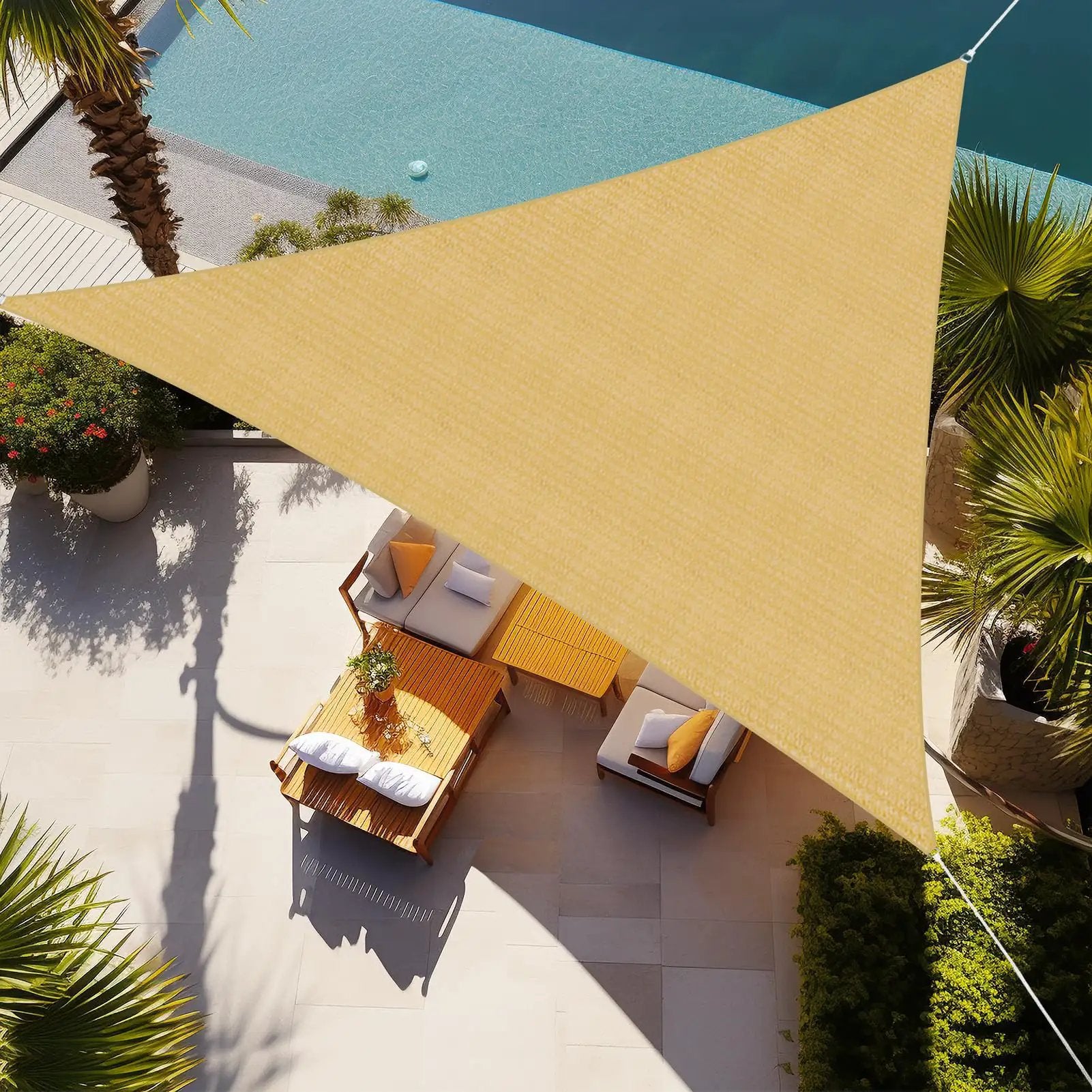 Customizable Outdoor Shade Sail 20x20x28.3 FT Patio ✓