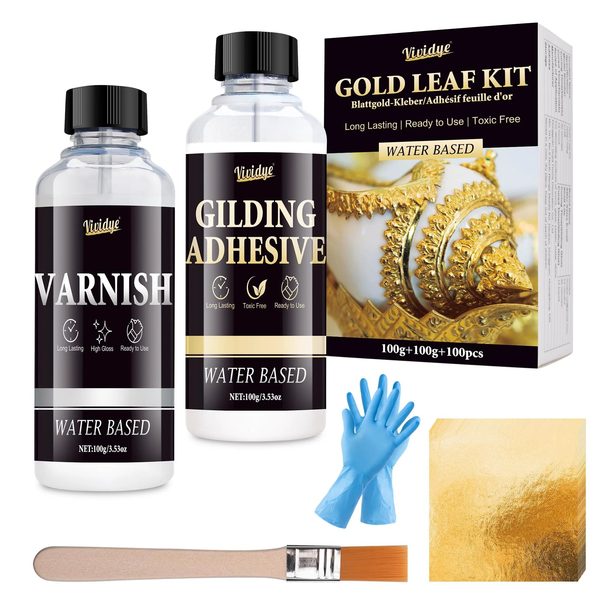 24K Gold Leaf Gilding Kit for DIY ✓