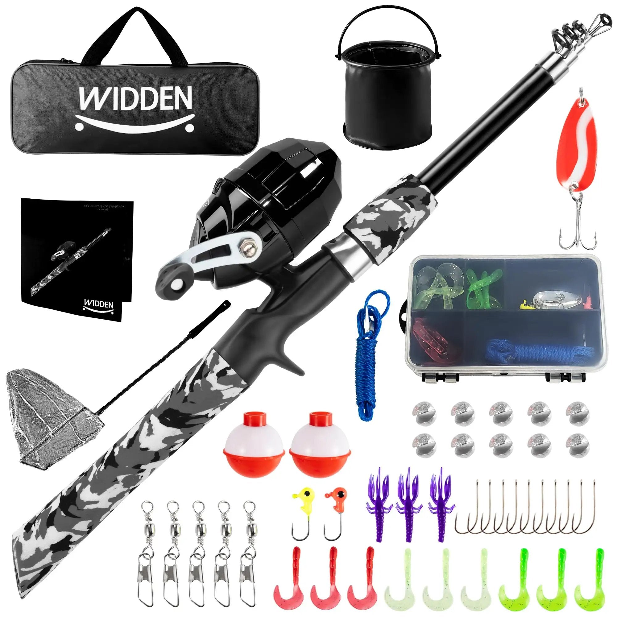 Kids Telescopic Fishing Pole Kit For Beginners ✓