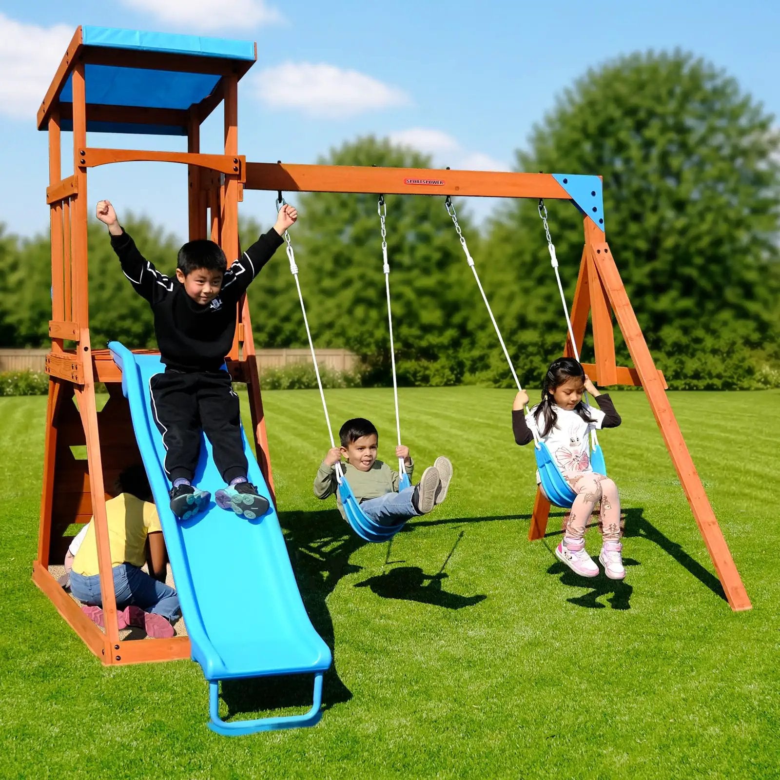 【レア】 BACKYARD／MUDDY MUZIC関連　2枚セット Backyard Cedar Outdoor Swing Playset ✓