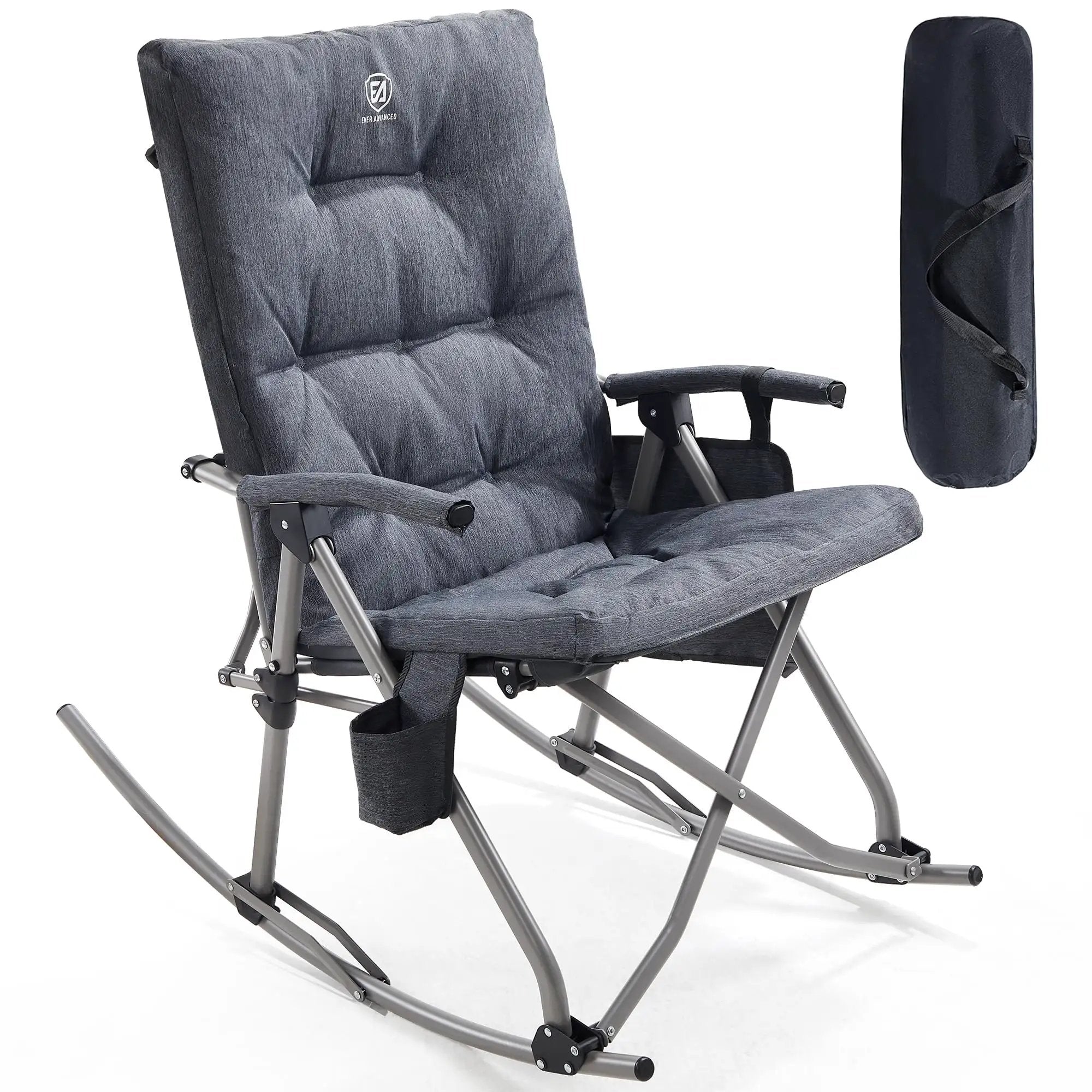 椅子 Folding rocking chair Oversized Folding Rocking Camping Chair | Up to 400 lbs ✓