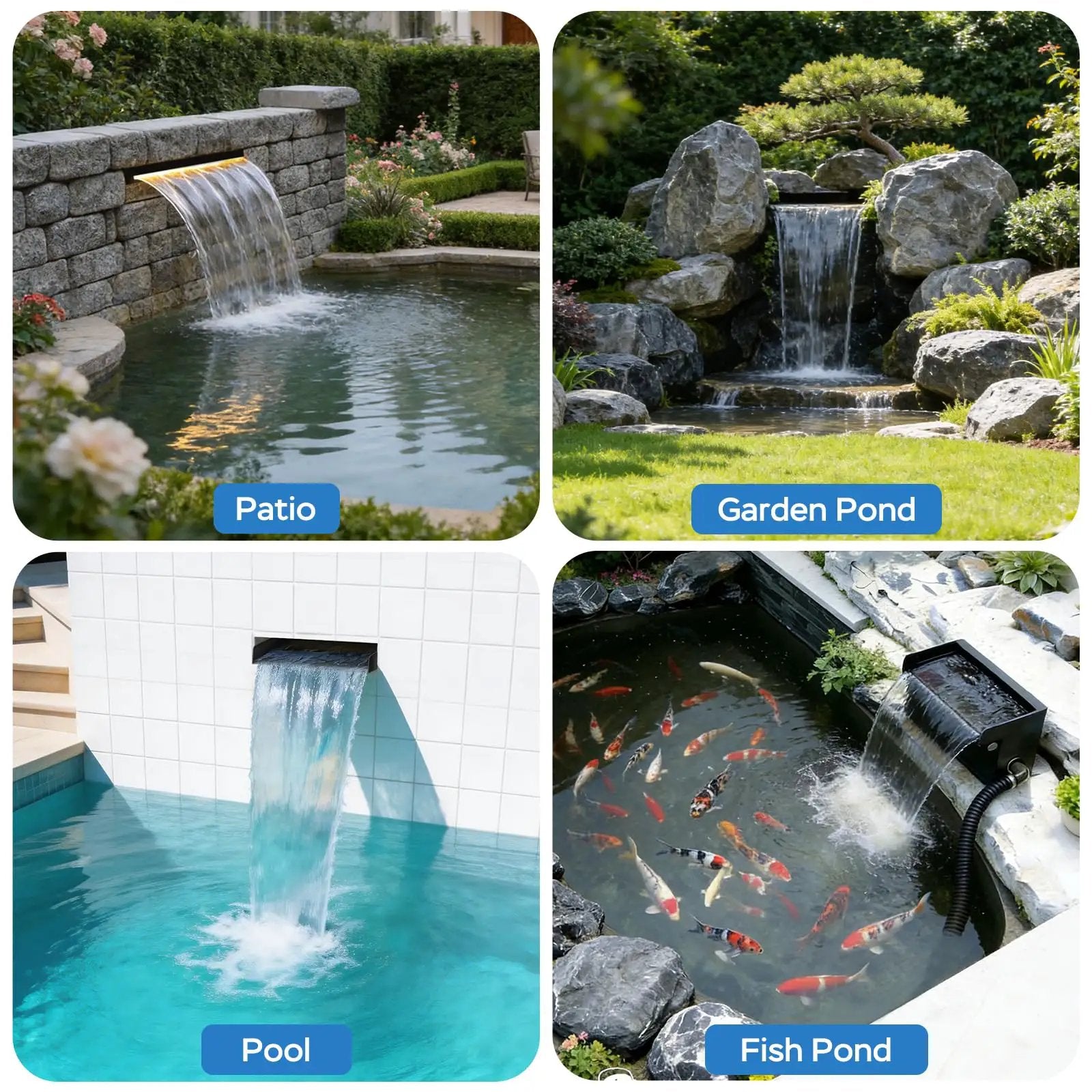 Pond Waterfall Spillway Kit With 8 Inch ✓