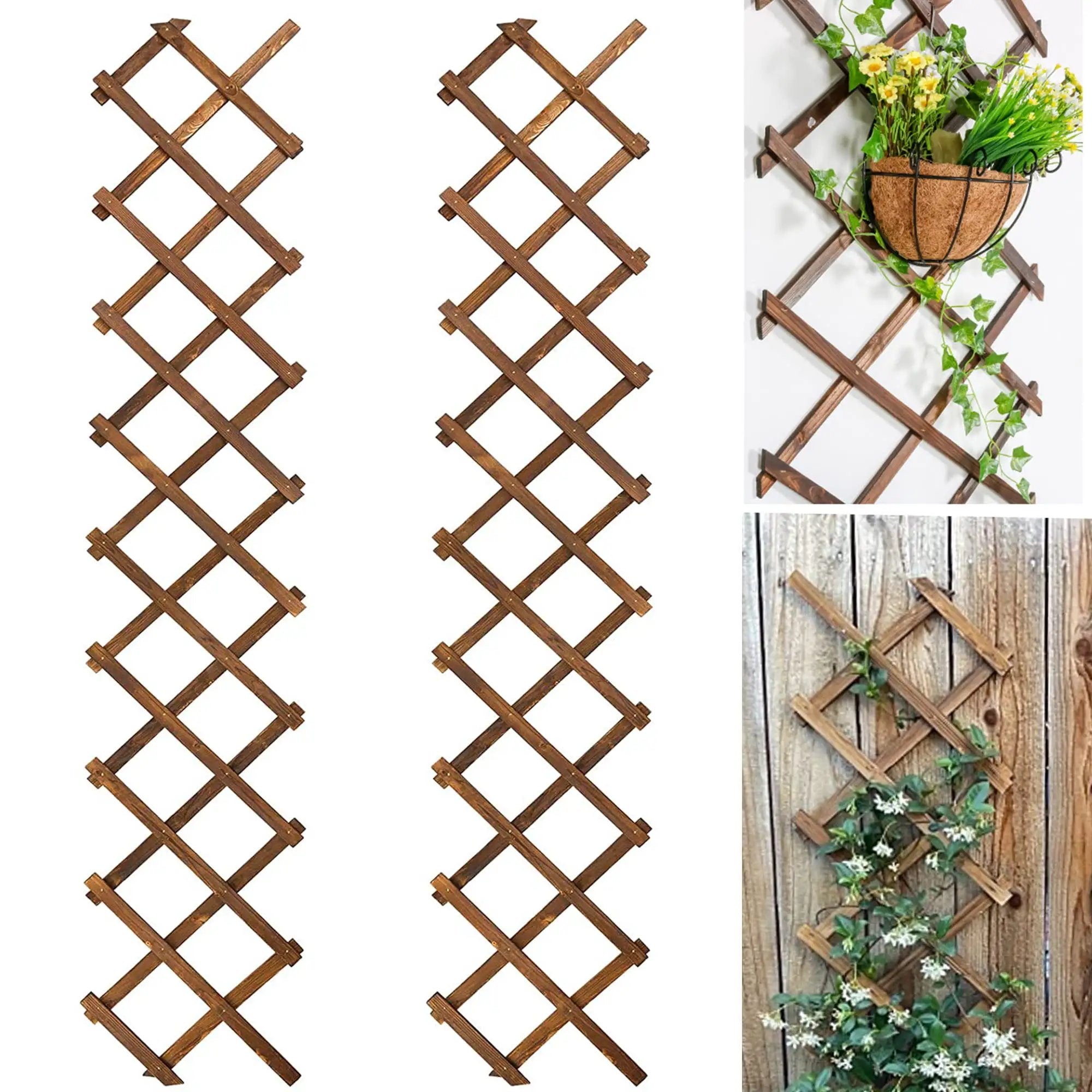 Natural Wood Garden Fence Lattice Panels 75 In By ✓