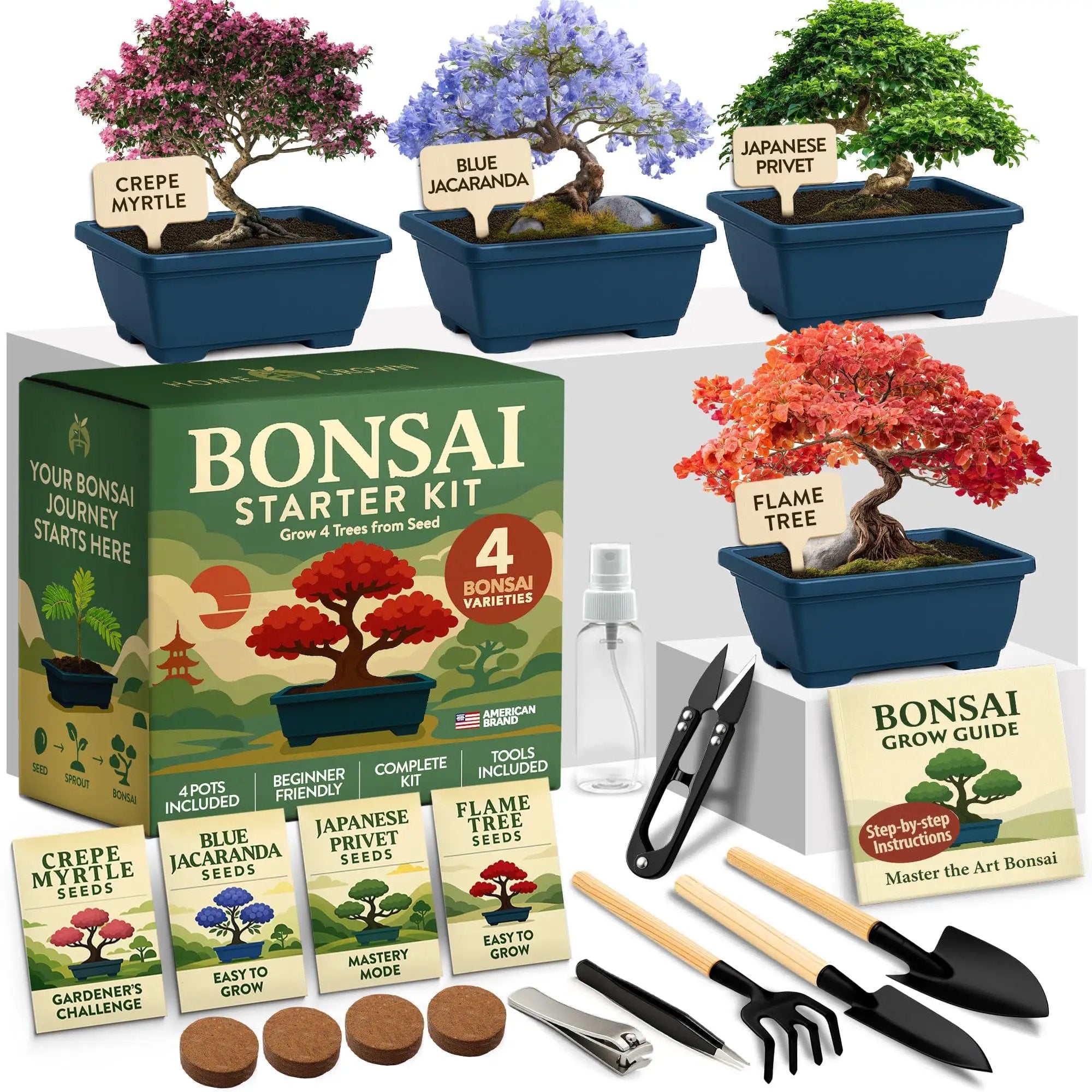 All In One Bonsai Kit | Grow 4 Trees at Home Easy ✓