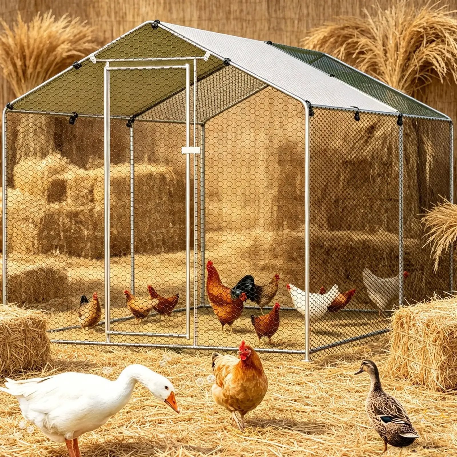Beefy Metal Chicken Coop - Secure and Spacious ✓