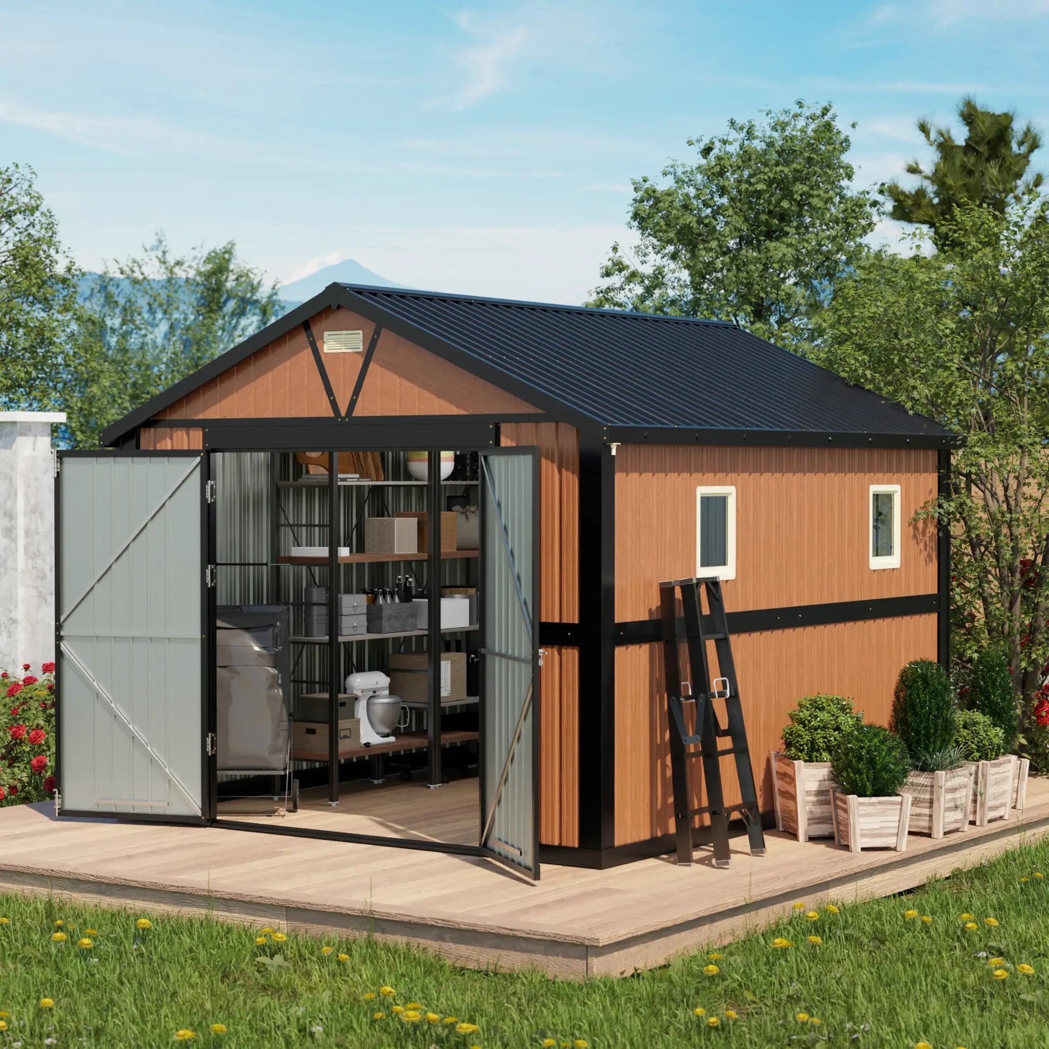 Extra Large 10x12 Outdoor Storage Shed ✓