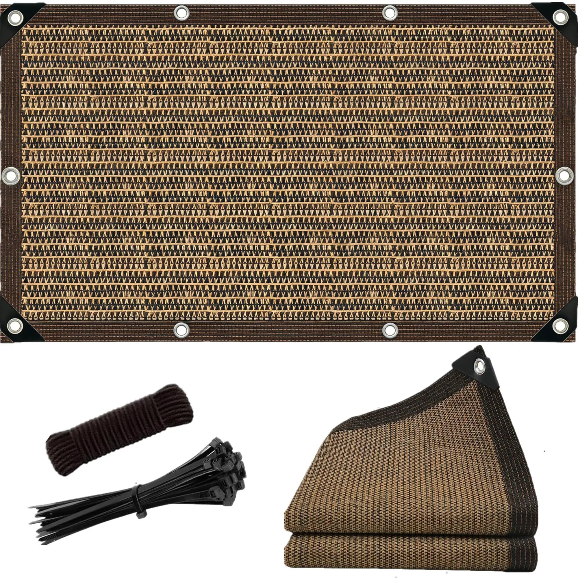Mocha 90 Percent Outdoor Sun Shade For Patio 6 X 8 Ft ✓