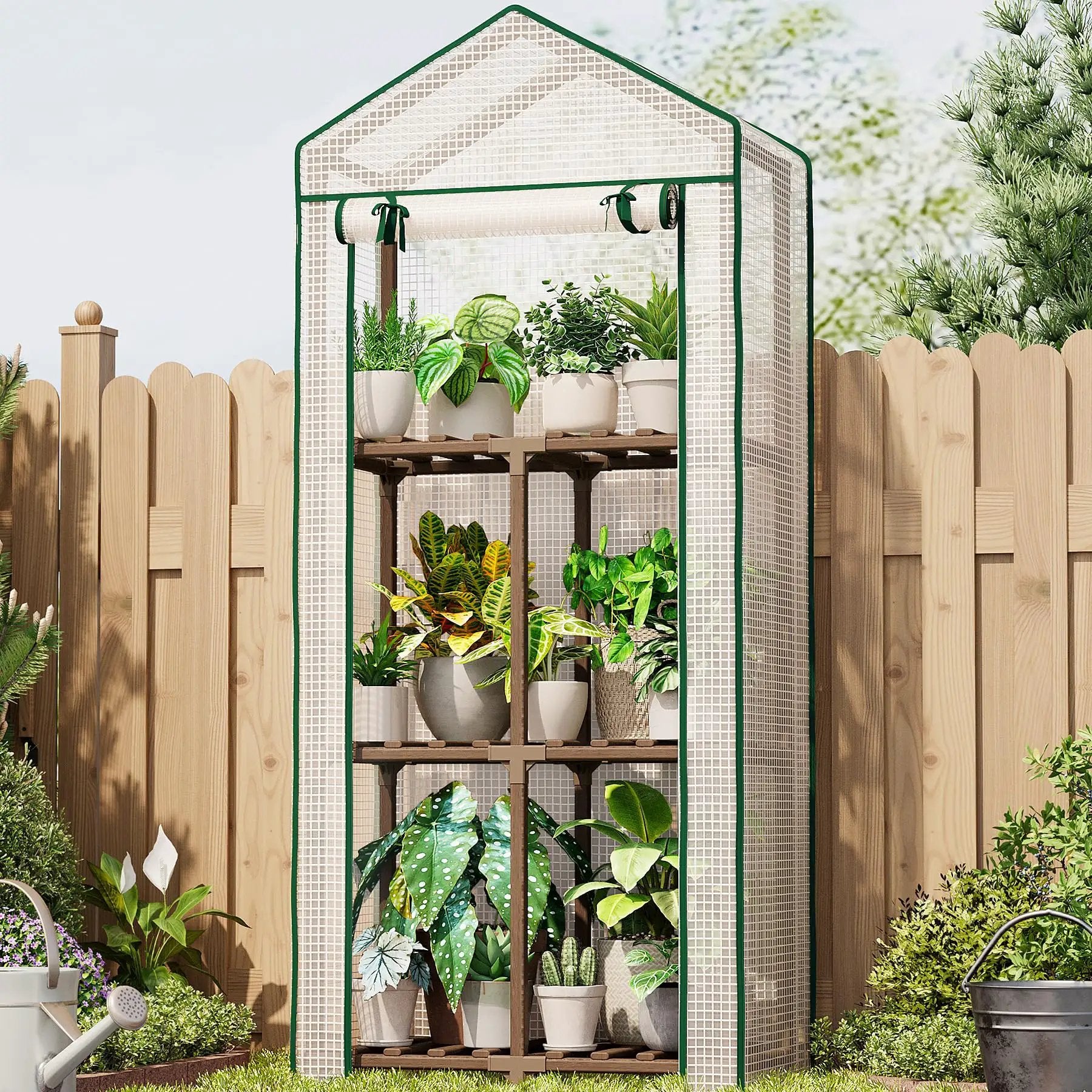 Outdoor Mini Greenhouse 23x17x54 | Frost Protection ✓