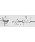 9mm Miniature Square Linear Motion rail with 2 trucks L1500mm - VXB Ball Bearings