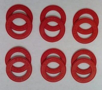 A Pack of 12 Red seals for 608 Bearings - VXB Ball Bearings