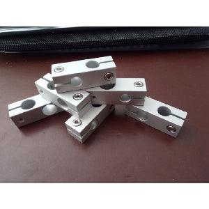 Aluminum Alloy 8mm-10mm Shaft Cross Double-hole Connector Support Clamp - VXB Ball Bearings