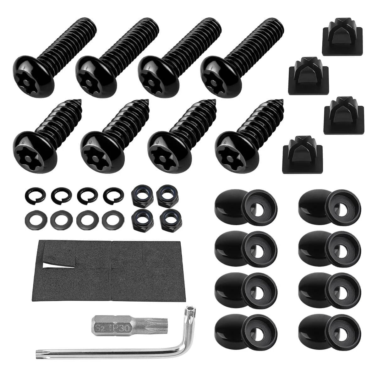 YALOK Anti Theft License Plate Screws Kits- Rustproof Stai ✓