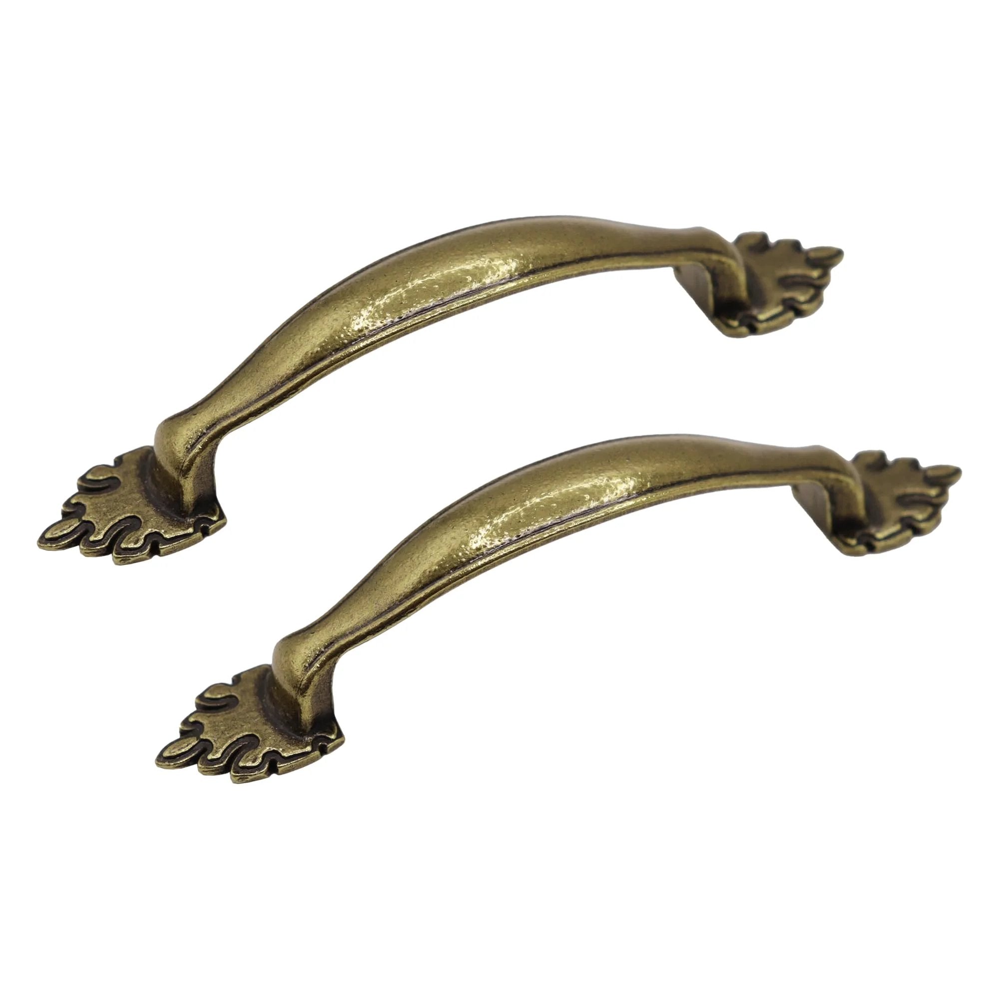 Antique Brass Cabinet Handles 4-Pack, 3.8 Inch Classic Antique Brass Cabinet Handles 4-Pack, 3.8 Inch Classic