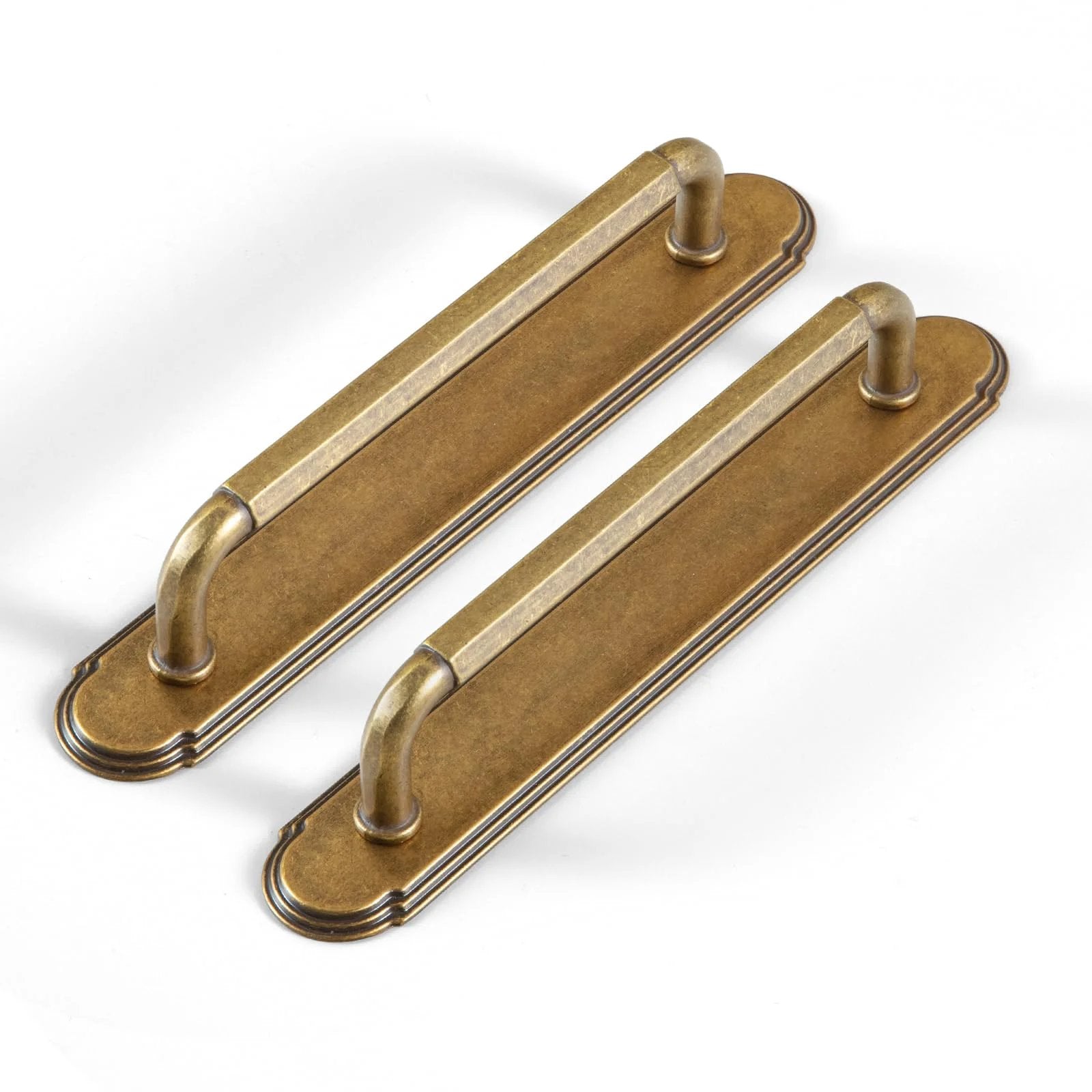 dresser hardware gold Antique Brass Cabinet Pulls 2-Pack 5-In Center