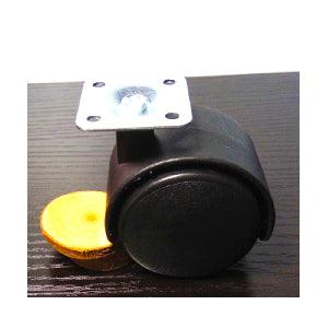 Black Plastic Caster Wheel 2 Inch Swivel Plate Caster with 75lb. Load Rating-Pack of 10 - VXB Ball Bearings