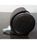 Black Plastic Chair 1.5" inch Caster Wheel with M8 Screw threaded Stem-Pack of 10 - VXB Ball Bearings