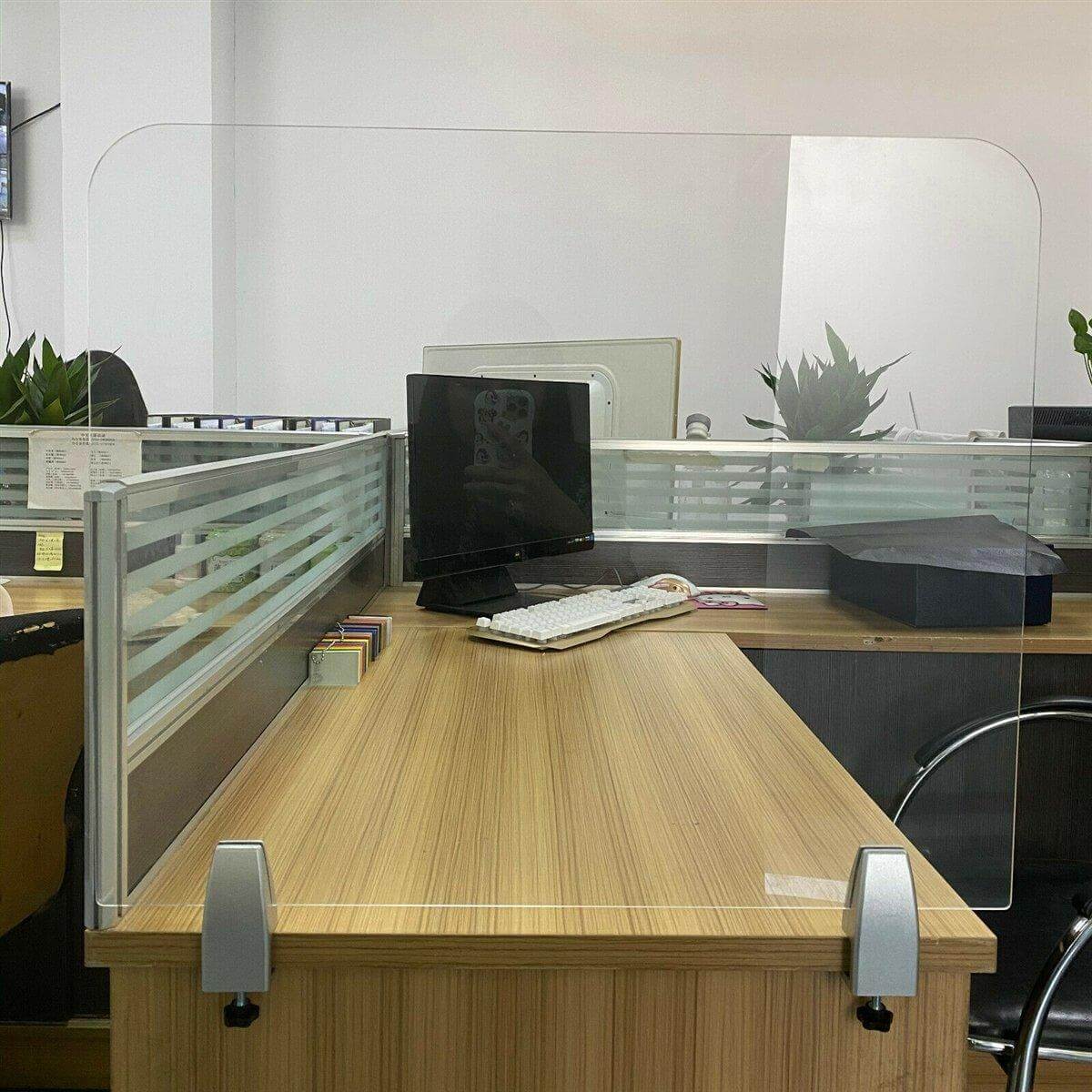 Desk Mount Sneeze Guard 20"x 24"inch Acrylic Protection Barrier Shield Counter VXB Ball Bearings