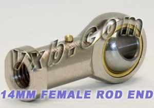 Female Rod End 14mm PHS14L Left hand Bearing - VXB Ball Bearings
