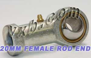 Female Rod End 20mm PHS20L Left hand Bearing - VXB Ball Bearings