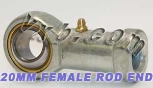 Female Rod End 20mm PHS20L Left hand Bearing - VXB Ball Bearings
