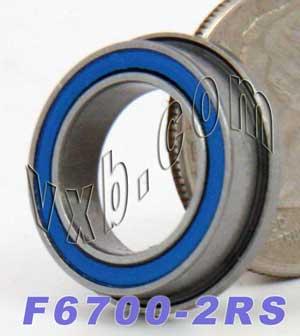 Flanged Thin Slim Sealed Bearing F6700-2RS 10x15x4 - VXB Ball Bearings