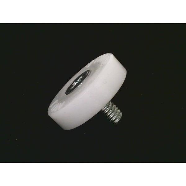 Flat Nylon Ball Bearing with 28mm White Plastic Tire for sliding doors